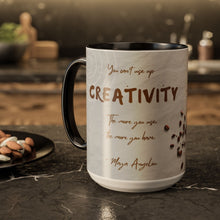 Load image into Gallery viewer, Colorful Mug, Maya Angelou Inspirational Quote Coffee Mug, Book Lover Gift, Poetry Lover Gift, 15oz Ceramic Mug
