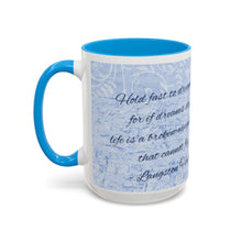 Load image into Gallery viewer, Langston Hughes Quote - Colorful Bird Mug, Inspirational Quote for Bird Lovers, Poets, Writers, Coffee Cup, 15 ounce
