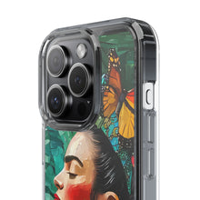 Load image into Gallery viewer, Clear Phone Cases Frida Kahlo Artwork and Monarchs
