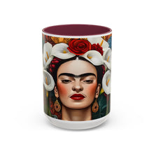 Load image into Gallery viewer, Mug - Mexican Artist Frida Kahlo with Alcatraz Calla Lillies Design
