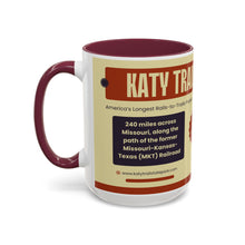 Load image into Gallery viewer, Katy Trail Mug - Missouri Bike Rail Trail Colorful Mus, Ceramic Cup, Outdoor Adventure Camping Coffee Cups, Hiking Nature Lover
