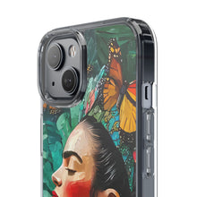 Load image into Gallery viewer, Clear Phone Cases Frida Kahlo Artwork and Monarchs
