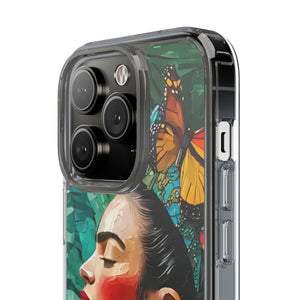 Clear Phone Cases Frida Kahlo Artwork and Monarchs