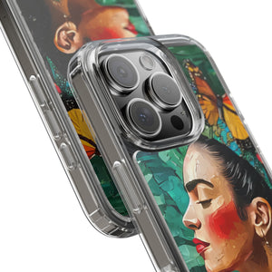 Clear Phone Cases Frida Kahlo Artwork and Monarchs
