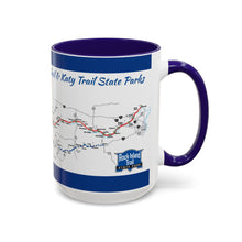 Load image into Gallery viewer, Coffee Mug - Katy Trail and Rock Island Trails Colorful Missouri Map 15oz
