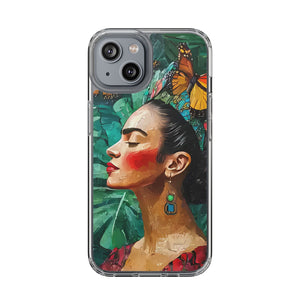 Clear Phone Cases Frida Kahlo Artwork and Monarchs