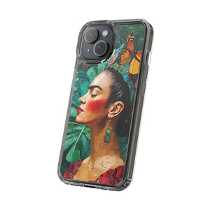 Clear Phone Cases Frida Kahlo Artwork and Monarchs