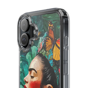 Clear Phone Cases Frida Kahlo Artwork and Monarchs