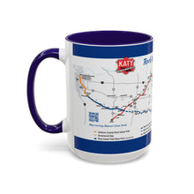 Load image into Gallery viewer, Coffee Mug - Katy Trail and Rock Island Trails Colorful Missouri Map 15oz
