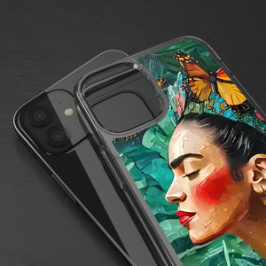 Clear Phone Cases Frida Kahlo Artwork and Monarchs
