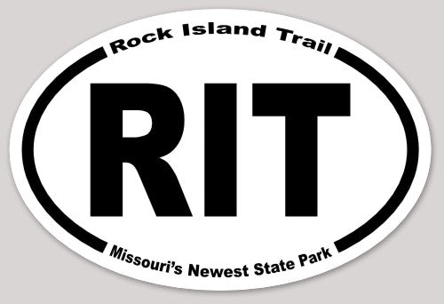 Classic RIT Rock Island Trail State Park Bumper Sticker. Two sizes ...